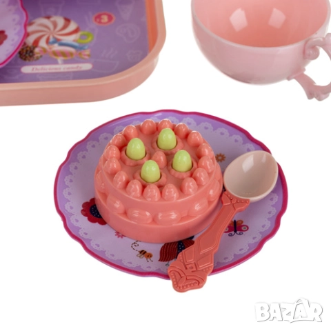 Детски комплект за чай в куфарче / Детски сервиз за чай за игра, снимка 4 - Образователни игри - 51437826