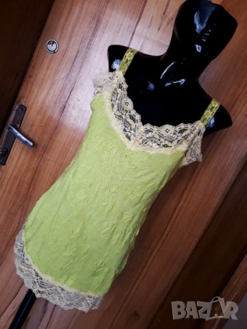 Неоново жълто-зелен потник туника белио Л, снимка 1