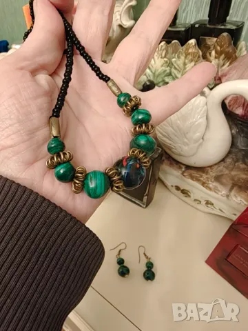 Стар италиански лот ,малахит ,мурано ,оникс 