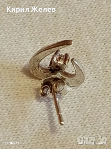 Стилни дамски обеци във формата на сърце ❤️ с кристали 25912, снимка 4 - Обеци - 52686168