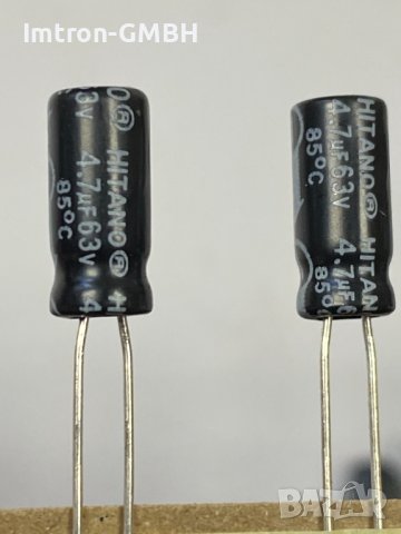 Кондензатор HITANO  4.7µF /  50V, снимка 3 - Друга електроника - 43968389