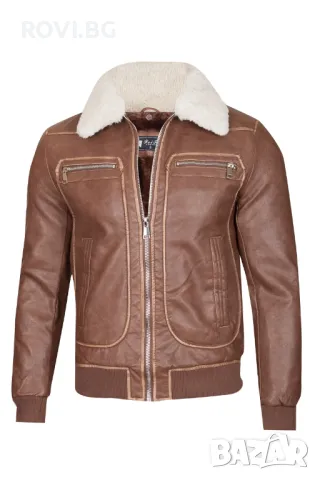 Мъжко зимно кожено яке – 3471