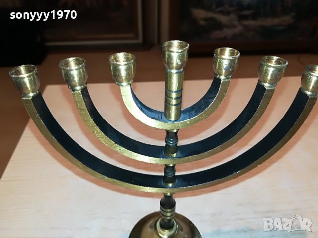 евреиски свещник-внос швеция 2405221414, снимка 6 - Антикварни и старинни предмети - 36861036