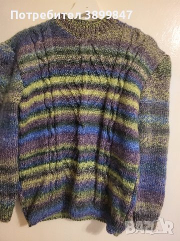 дамски зимен пуловерръчно плетен , снимка 1