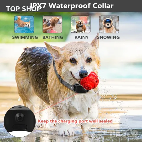 No Shock Safe Нашийник против лай за обучение на кучета с дистанционно управление 300 м обхват, снимка 6 - За кучета - 49785484