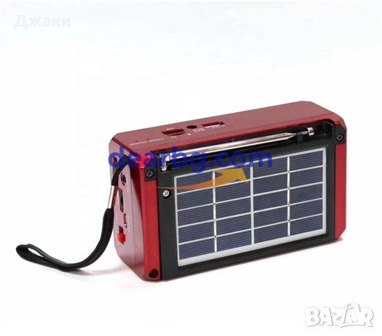 Соларно Радио- Bluetooth,USB,SD+LED Фенер, снимка 3 - Аудиосистеми - 28728460