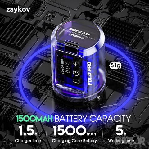 Безжично захранване Mast Fold Pro за татуиране с батерия, снимка 3 - Друга електроника - 52868735