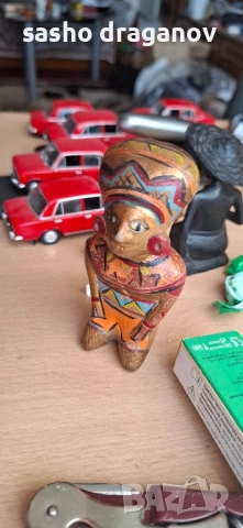 Глинена статуетка - свирка от Перу, снимка 3 - Други ценни предмети - 52502099