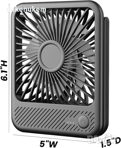 USB Настолен вентилатор – Мини вентилатор с 3 скорости и тих режим 35 dB, снимка 2 - Вентилатори - 53258205