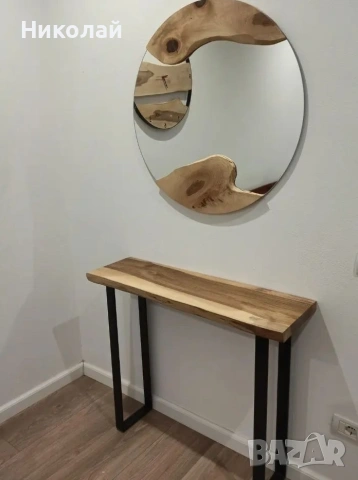 бар маса от масив и желязо , снимка 15 - Маси - 53556156