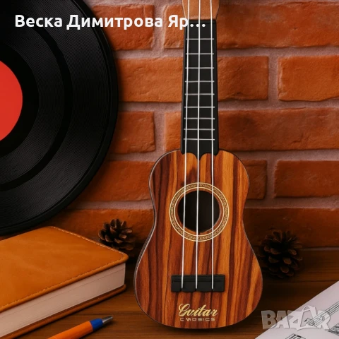 Детска механична китара – Реалистичен дизайн за музикални игри, снимка 5 - Музикални играчки - 51076845