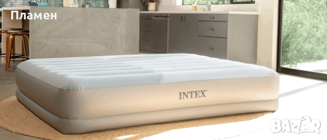 НАДУВАЕМ двоен ДЮШЕК легло, матрак спалня COMFORT Dura-Beam Plus 203X152X36 СМ с USB помпа, снимка 3 - Спални и легла - 13694113