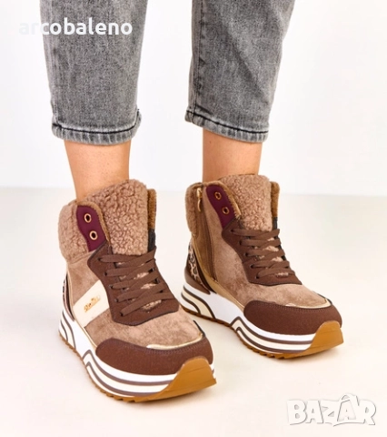 Дамски високи маратонки с подплата от Mirasen, 4цвята , снимка 5 - Маратонки - 52024364