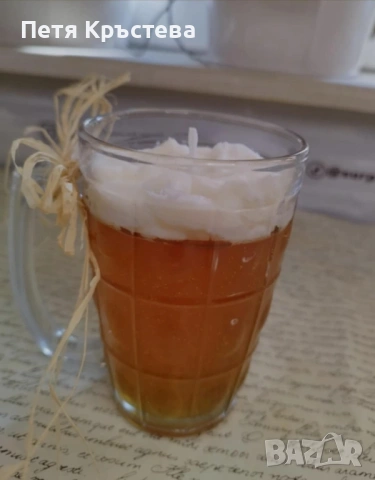 Дъска с мезета от полимерна глина + Свещ Бира или Вино, снимка 11 - Декорация за дома - 35561813