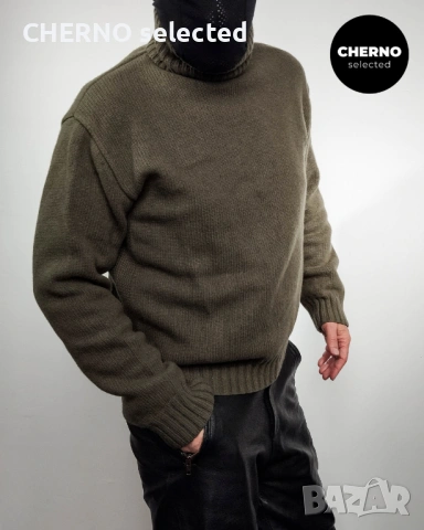 LEVI’S Red Tab мъжки вълнен пуловер с поло яка – размер XL – Отлично състояние, снимка 5 - Пуловери - 53405455