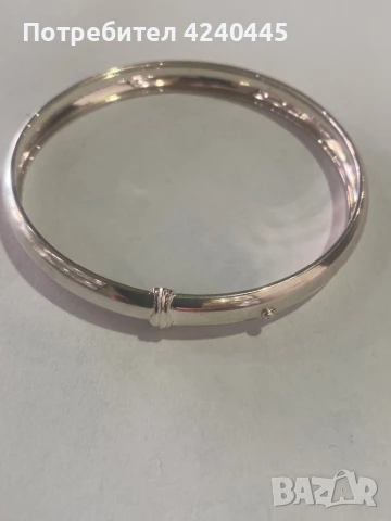 Твърда сребърна гривна, снимка 4 - Гривни - 50952377