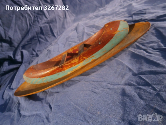 Лодка,Макет,Индианска,Кану,Пирога,Ретро, снимка 10 - Антикварни и старинни предмети - 53026065