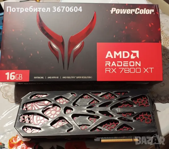 Продавам видео карта  PowerColor Red Devil AMD Radeon RX 7800 XT 16G, снимка 1 - Видеокарти - 48131658