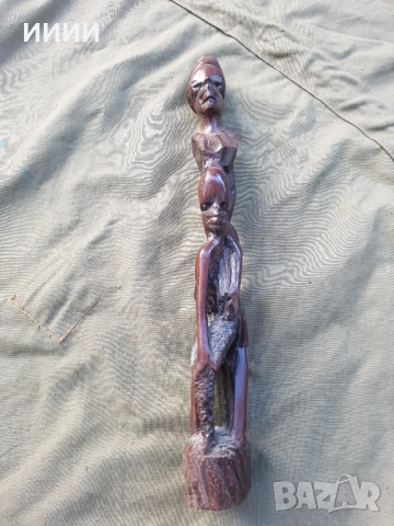 Африканска статуетка от абанос, снимка 4 - Статуетки - 52279259