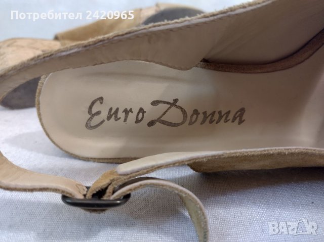 Euro Donna велур 39, снимка 6 - Дамски обувки на ток - 36688442