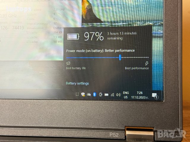 Лаптоп LENOVO THINKPAD P53/I7-9850H/16GB/256GB SSD/15.6" FullHD/HDMI, снимка 7 - Лаптопи за работа - 43446441