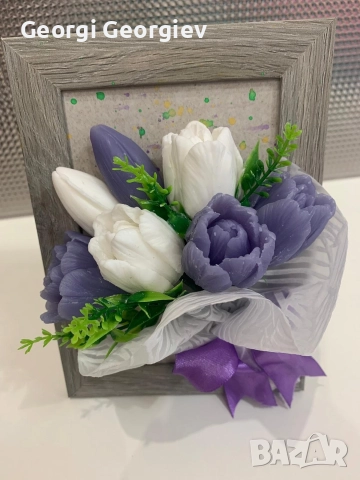 цветя изработени с глицеринов ароматен сапун и Българска роза 🌹 Стара Загора Център., снимка 5 - Декорация за дома - 52838901