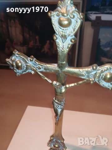 КРЪСТ-МЕД/МЕСИНГ-МАСИВЕН С ХРИСТОС-38Х20Х10СМ, снимка 12 - Колекции - 29066844