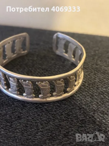 Твърда сребърна гривна 33.36гр, снимка 5 - Гривни - 49876572