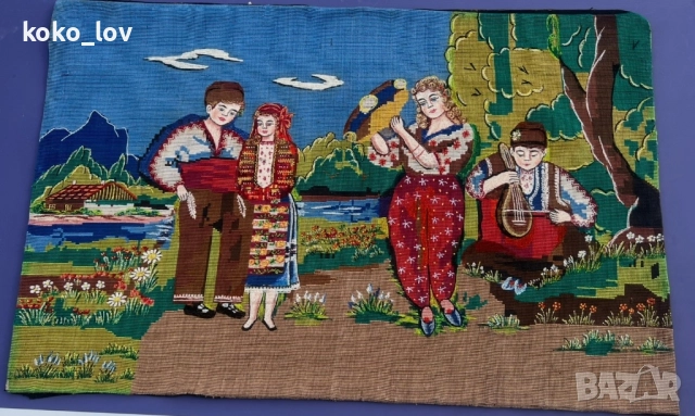 Стар гоблен тъкан, снимка 12 - Антикварни и старинни предмети - 51644289