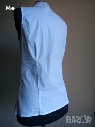 ARMANI JEANS бяла риза без ръкав размер М, снимка 3 - Ризи - 26218129