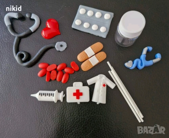 сет медицински лекарски докторски медицина лекар доктор украса декорация топери за торта аксесоари, снимка 7 - Други - 51466178