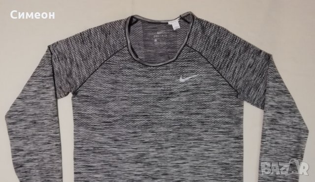 Nike DRI-FIT Knit оригинална блуза L Найк спорт фланелка фитнес, снимка 2 - Спортни екипи - 32586749