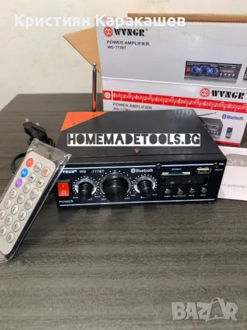 Мини стерео усилвател SN-777BT Bluetooth USB, снимка 1
