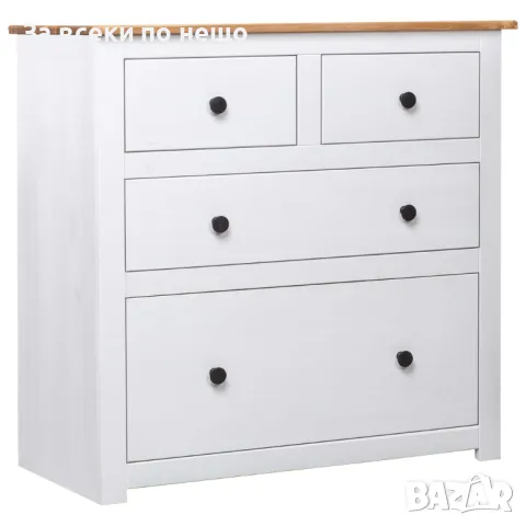 Бюфет, бял, 80x40x83 см, борова дървесина, Panama Range Код P332, снимка 6 - Бюфети - 49789925