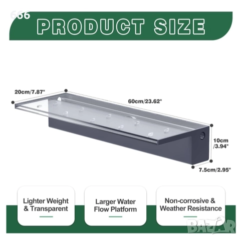 Преливен водопад за басейн , декорация на градина, вътрешен двор и езерце, снимка 2 - Декорация за дома - 52941366
