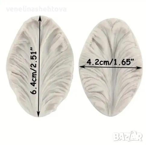 Листа на орхидея Силиконов молд форма две части , снимка 2 - Форми - 48022277