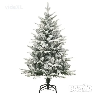 vidaXL Изкуствена коледна елха със сняг, зелена, 120 см, PVC и PE(SKU:328492), снимка 4 - Други стоки за дома - 48510513