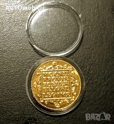 Позлатена монета 1 Дукат 1729 г, снимка 2 - Нумизматика и бонистика - 52665042