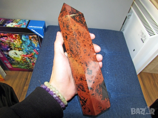 махагонов обсидиан, 1460гр., подходящ за подарък, йога, медитация , снимка 2 - Други ценни предмети - 52753656