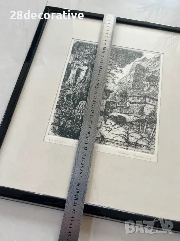 Картина Божидар Георгиев 1996г. Офорт, снимка 4 - Картини - 48057903