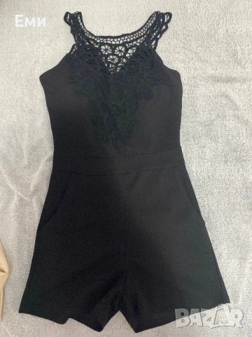 дамски черен гащеризон, снимка 2 - Гащеризони - 53463612