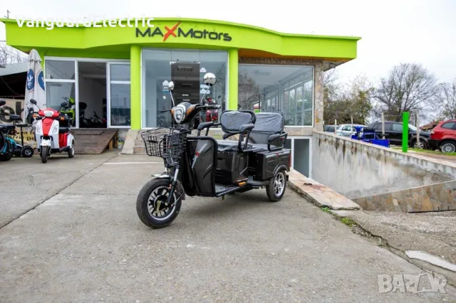 Двуместна Триколка Електрическа 1500W Модел Cargo Lux - СИВА