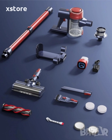 Безжична прахосмукачка Cordless Vacum Cleaner Buture VC50 Red, снимка 2 - Прахосмукачки - 52795679