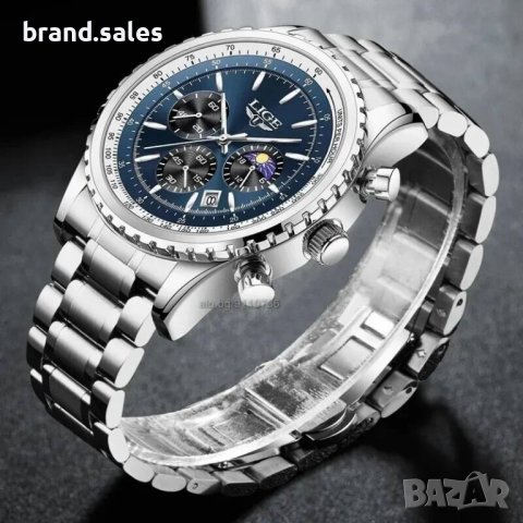 Елегантен кварцов часовник LIge, снимка 7 - Мъжки - 43198011