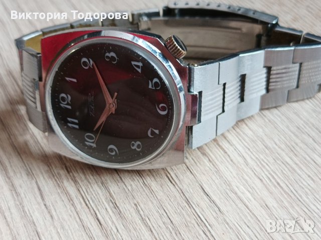 Рядък часовник Ракета СССР коронка на 5 часа, снимка 5 - Антикварни и старинни предмети - 44014677