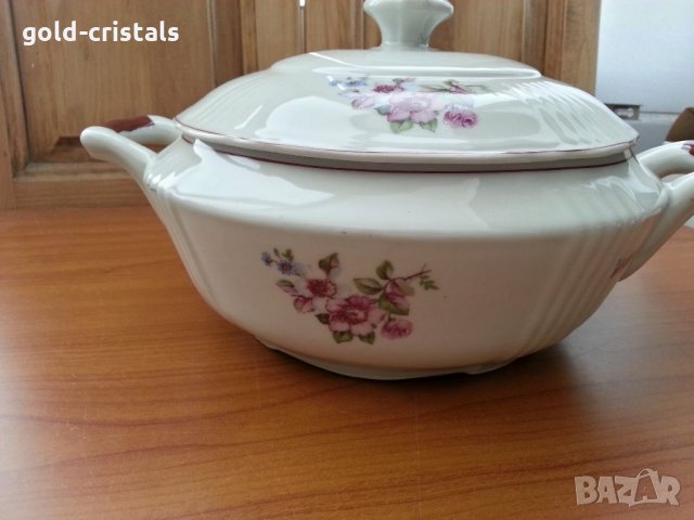 Стар български порцелан супник и чинии, снимка 7 - Антикварни и старинни предмети - 33532896