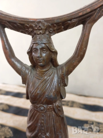 Антично настолно огледало  Арт Деко, снимка 2 - Антикварни и старинни предмети - 53060644