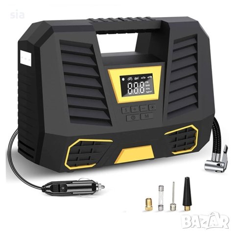 Компресор дигитален за гуми 12V, 100W, 8А