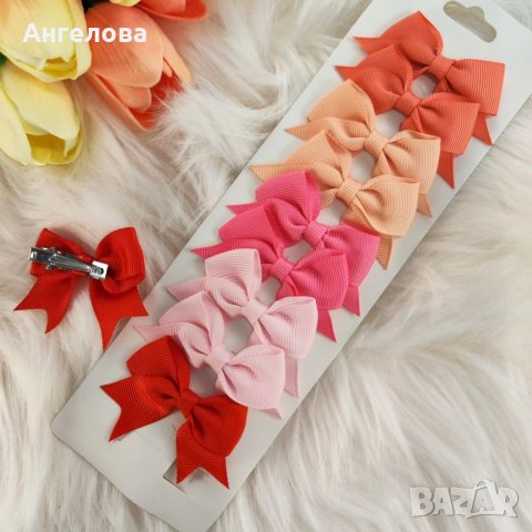 Комплект фиби за коса с панделка, снимка 3 - Шноли, диадеми, ленти - 40666754