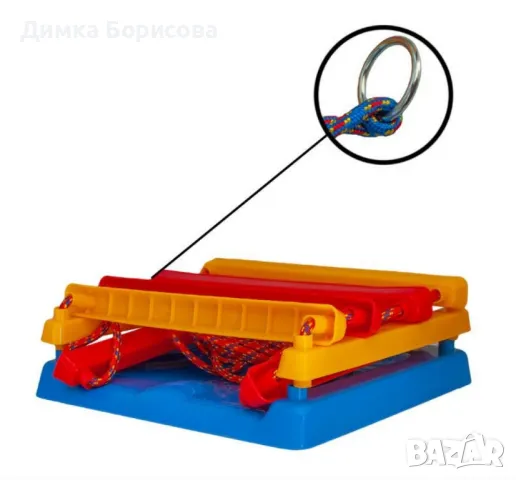 Детска люлка със закрепващи въжета и метални халки, снимка 5 - Други - 49816556